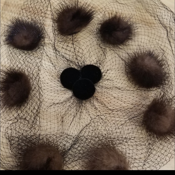 1930s-40s mink mourning veil - Picture 4 of 4